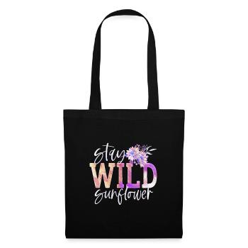 Stay Wild sunflower - Stoffbeutel - Schwarz - Vorne