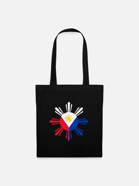 Philippines Culture Supportive National Flag Of - Stoffbeutel - Schwarz