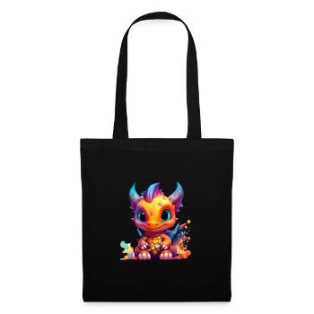 dexs84 graffiti cute fire dragon baby - Stoffbeutel - Schwarz - Vorne