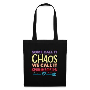 C’est drôle que certains appellent ça le chaos nous l’appelons jardin d’enfants - Sac en tissu - noir - Devant