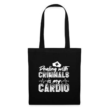 Nursing Is My Cardio - Prisoner Nurse Correction - Stoffbeutel - Schwarz - Vorne