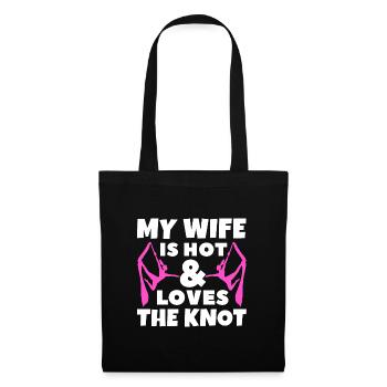 My wife hot and loves the knot Design for a - Tote Bag - black - Front