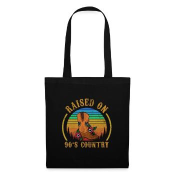 Élevé sur le pays des années 90 - Country Life Cowboy - Sac en tissu - noir - Devant