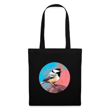 Mésange - Sac en tissu - noir - Devant