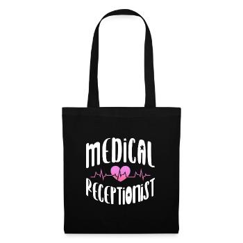 Employé du centre médical - Réception médicale amusante - Sac en tissu - noir - Devant