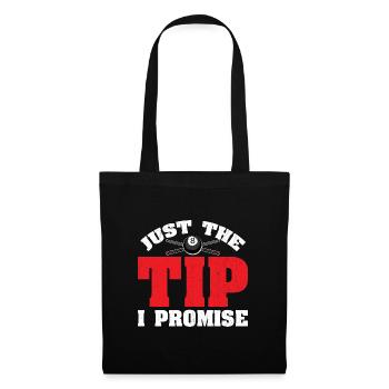 juste le conseil que je promets Design pour un billard - Sac en tissu - noir - Devant