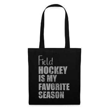 Le hockey sur gazon est ma saison préférée de hockey en salle - Sac en tissu - noir - Devant