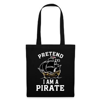 Pirate Pirate Carnaval Halloween - Sac en tissu - noir - Devant