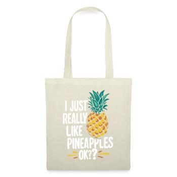 Pineapple tropical hawaiian fruit - Tote Bag - nature - Front