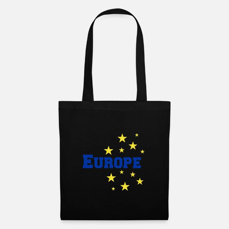 Europa - Stoffbeutel - Schwarz