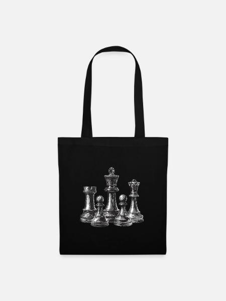 Schach - Stoffbeutel - Schwarz