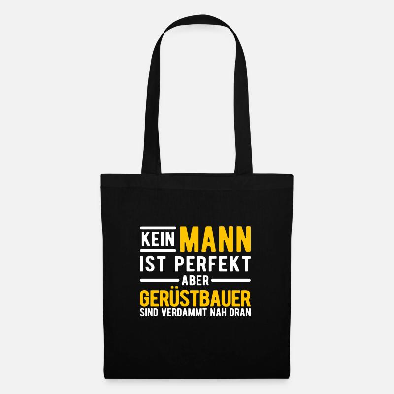Gerüstbauer Rüster Handwerk Geschenk - Stoffbeutel - Schwarz