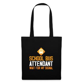 Préposé à l’autobus scolaire jaune - Drôle d’autobus scolaire - Sac en tissu - noir - Devant