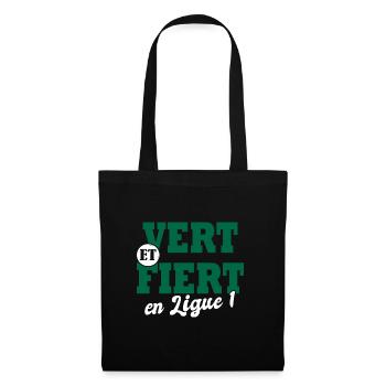 verts stéphanois supporer football Saint étienne - Sac en tissu - noir - Devant