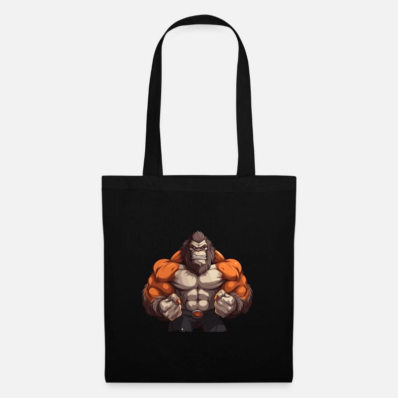 Bodybuilder Gorilla - Stoffbeutel - Schwarz