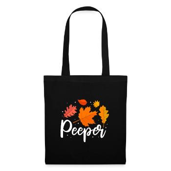 Peeper feuilles d’automne collecte feuille peeping - Sac en tissu - noir - Devant