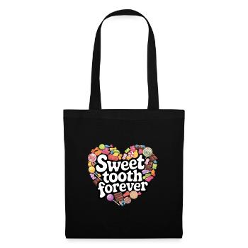Sweet Tooth Forever Candy Heart Design - Tote Bag - black - Front