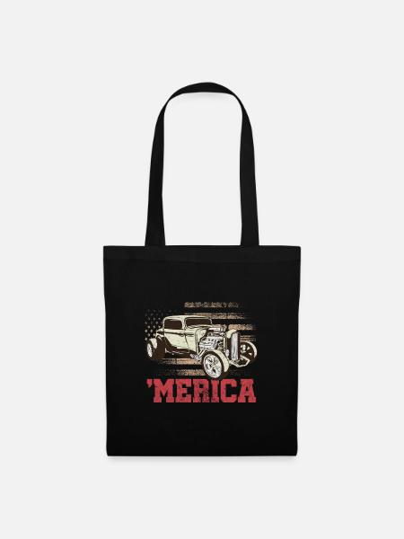 Merica | Vintage Car - Stoffbeutel - Schwarz