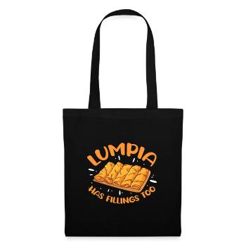 lumpia a aussi des garnitures Design pour un passionné de - Sac en tissu - noir - Devant