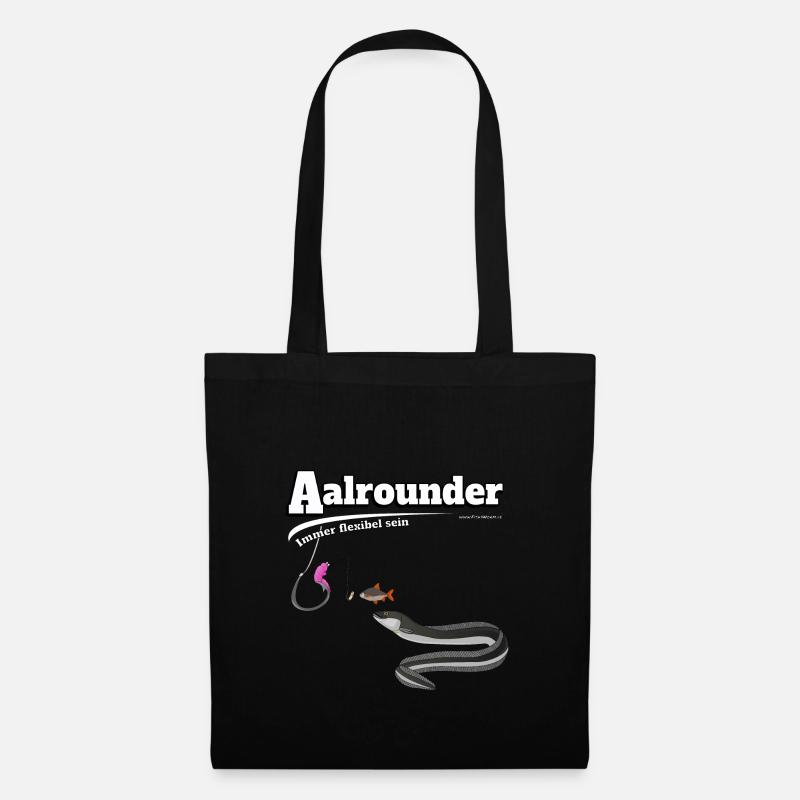 Aalrounder - Aal flexibel Angeln - Fishy Worm - Stoffbeutel - Schwarz