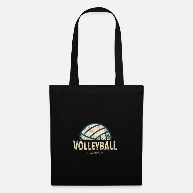 volleyball beach sport geschenk geschenkidee - Stoffbeutel - Schwarz