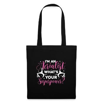 Je suis un acrobate. Quel est votre super-pouvoir ? - Sac en tissu - noir - Devant
