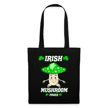 The Irish Power Mushroom, Funny Mushrooms Design - Tote Bag - black - Front