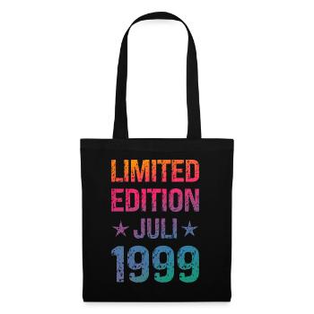 Limited Edition 25 Geburtstag Party Jahrgang 1999 - Stoffbeutel - Schwarz - Vorne