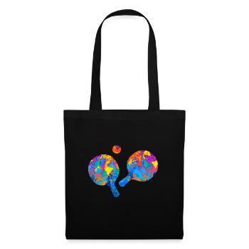 Tennis de table tennis de table bat Joueur de tennis de table - Sac en tissu - noir - Devant