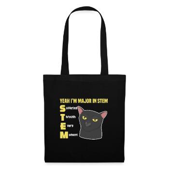 , je suis majeur dans les STEM et je souffre à travers chaque - Sac en tissu - noir - Devant