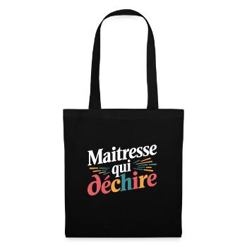 Maîtresse qui déchire - Sac en tissu - noir - Devant
