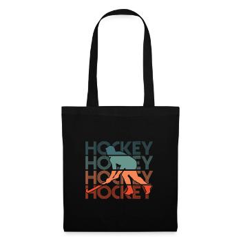 Rétro Hockey sur gazon Joueur de hockey sur gazon Joueur de hockey - Sac en tissu - noir - Devant