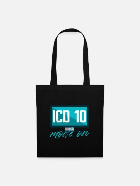 ICD 10 Mode on medical coding - Stoffbeutel - Schwarz