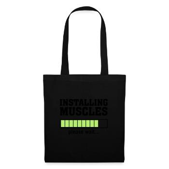 Installing Muscles (Please Wait) - Sac en tissu - noir - Devant