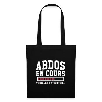 Abdos en cours veuillez patienter - Sac en tissu - noir - Devant