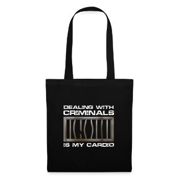 Faire face aux criminels est mon cardio Design - Sac en tissu - noir - Devant
