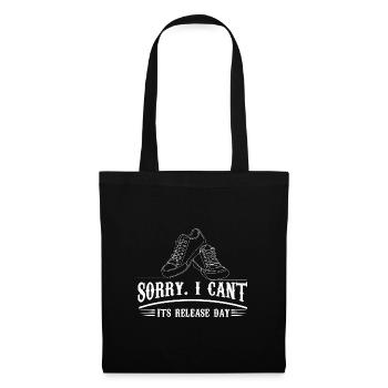 Sorry I can't It's release season - Stoffbeutel - Schwarz - Vorne