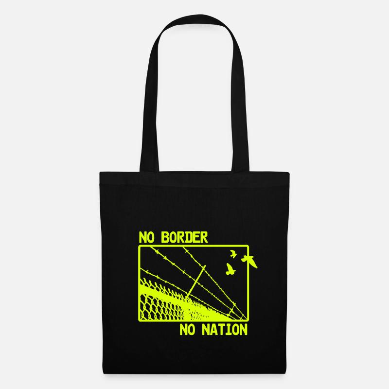 No Border -No Nation - Stoffbeutel - Schwarz