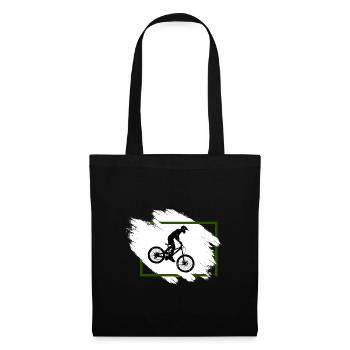 mountain bike cycling gift downhill - Tote Bag - black - Front