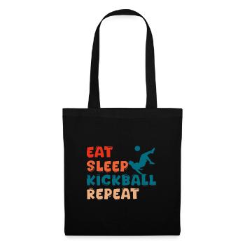 Manger dormir Kickball Répéter Court Game Kick Ball - Sac en tissu - noir - Devant