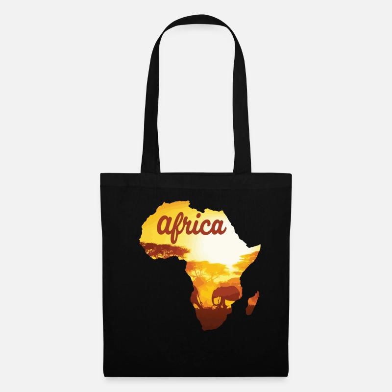 Afrika Elefant - Stoffbeutel - Schwarz