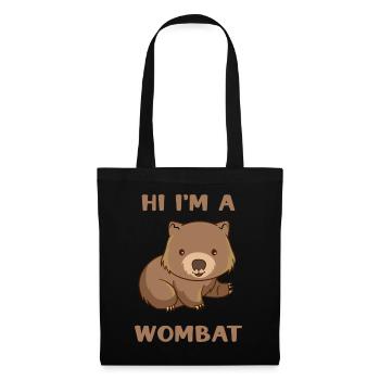 Ich Bin Ein Wombat - Stoffbeutel - Schwarz - Vorne