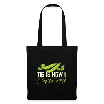 Conception amusante de haricots cocotte - Sac en tissu - noir - Devant