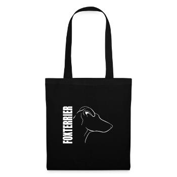 FOXTERRIER poil de profil WILSIGNS motif chien - Sac en tissu - noir - Devant
