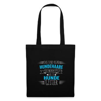 Hunde Hunde lustig Geschenk Hundemensch lustig - Stoffbeutel - Schwarz - Vorne