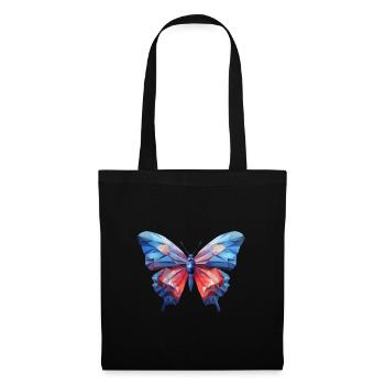 Blauer Morpho-Schmetterling - Stoffbeutel - Schwarz - Vorne