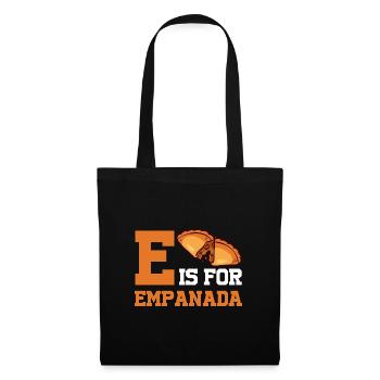 E comme Empanada Cuisine hispanique Latino-américain - Sac en tissu - noir - Devant