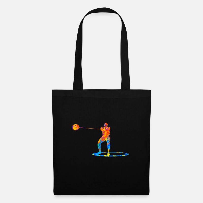 Lancer de marteau Lancer de marteau Athlétisme Sport - Sac en tissu - noir