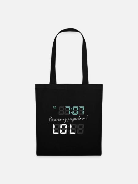 Commencez la journée avec humour à 7h07 - Sac en tissu - noir