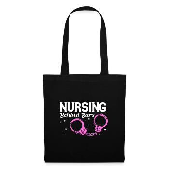 Nursing Behind Bars - Drôle d’infirmière correctionnelle - Sac en tissu - noir - Devant
